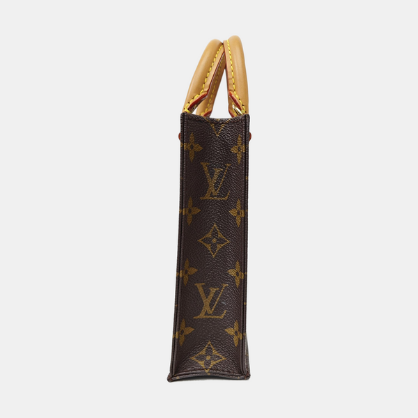 SAC PLAT Mini Monogram Coated Canvas Brown