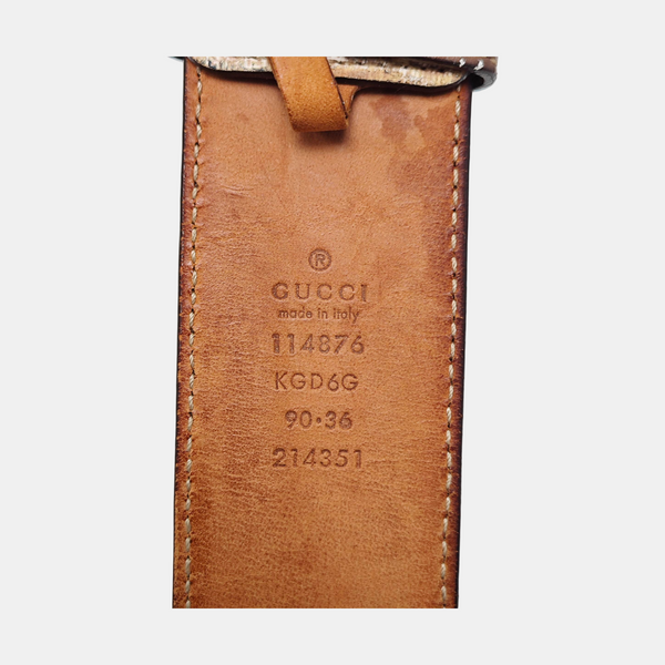 Leather Belt Beige