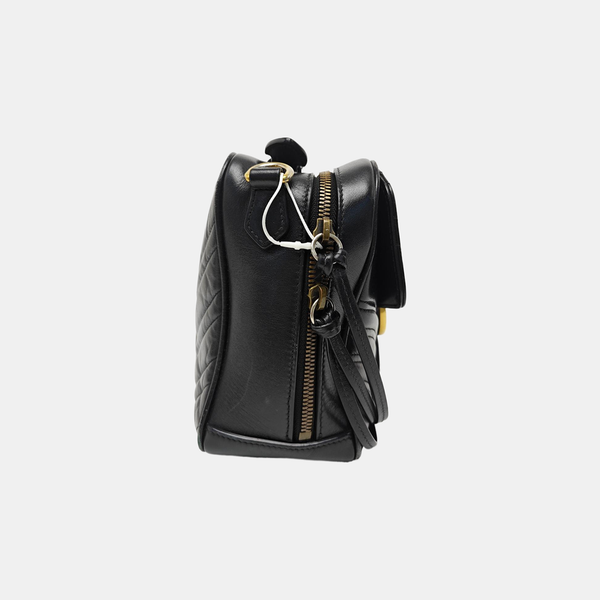 GG Marmont Medium Quilted Calfskin Black