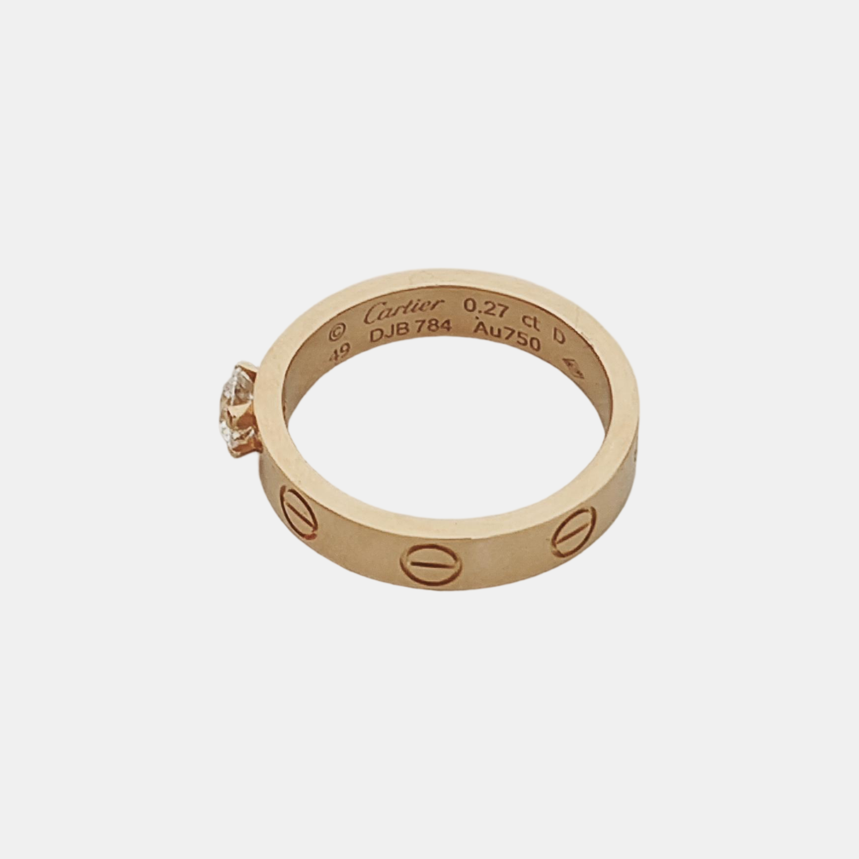 LOVE 18k Rose Gold Ring EU 49
