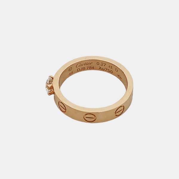 LOVE 18k Rose Gold Ring EU 49