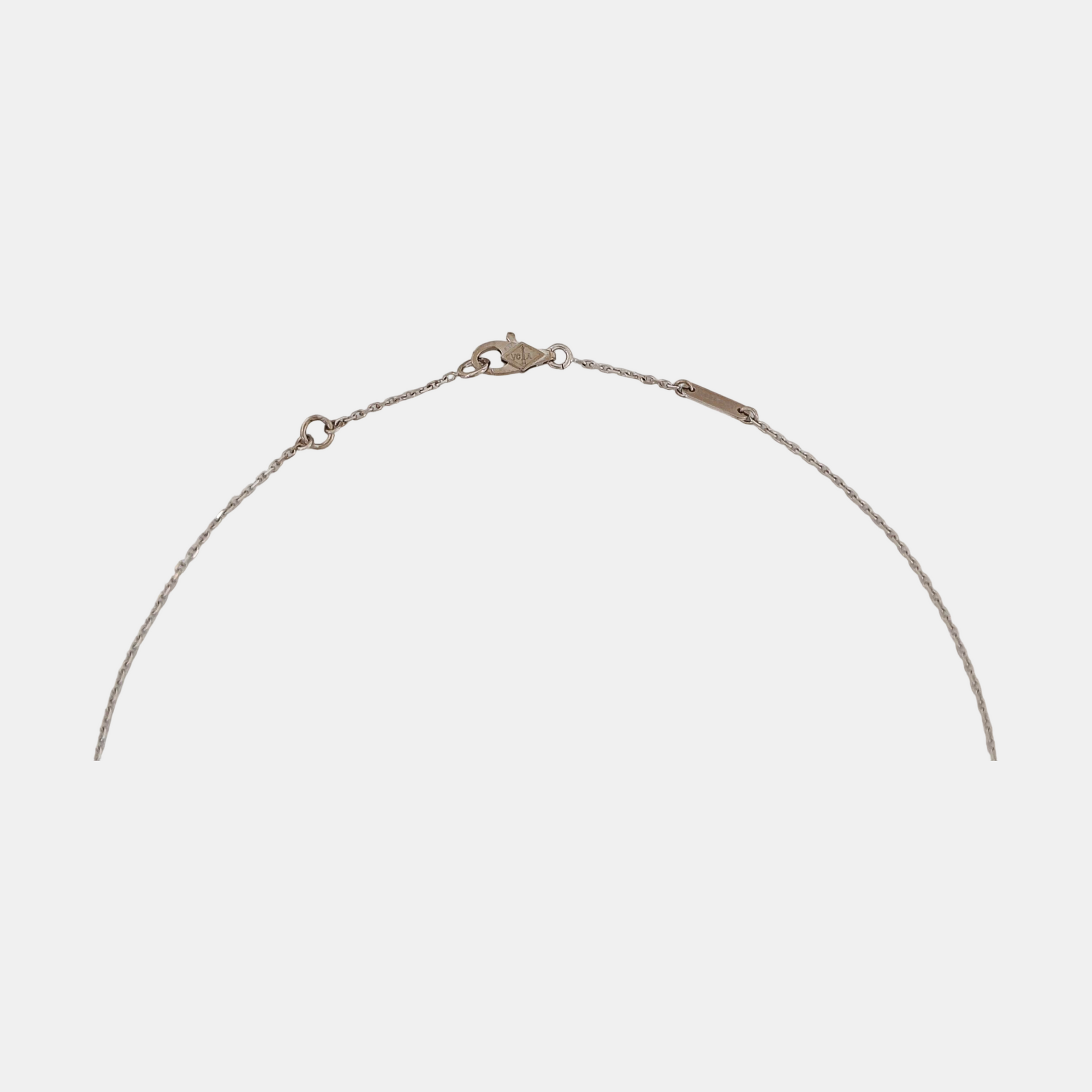 Sweet Alhambra 18k White Gold Silver Necklace