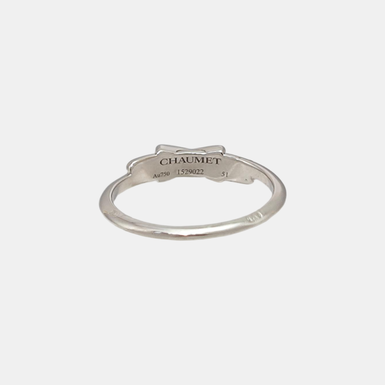 Jeux De Liens 18k White Gold Silver Ring EU 51