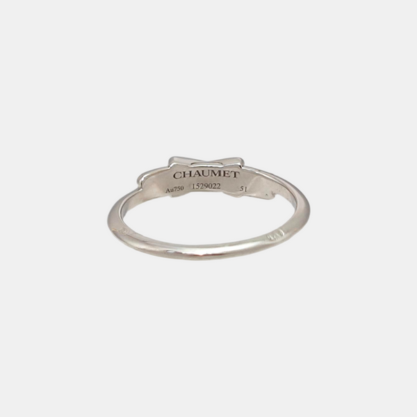 Jeux De Liens 18k White Gold Silver Ring EU 51