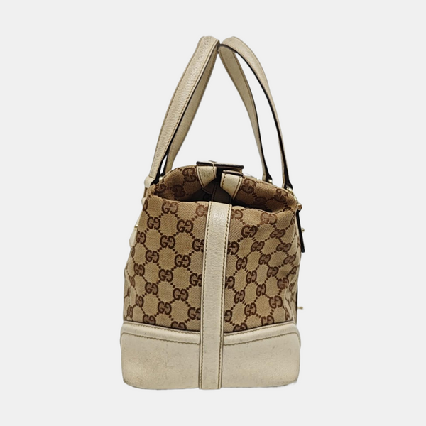 Monogram Canvas Tote Bag Brown