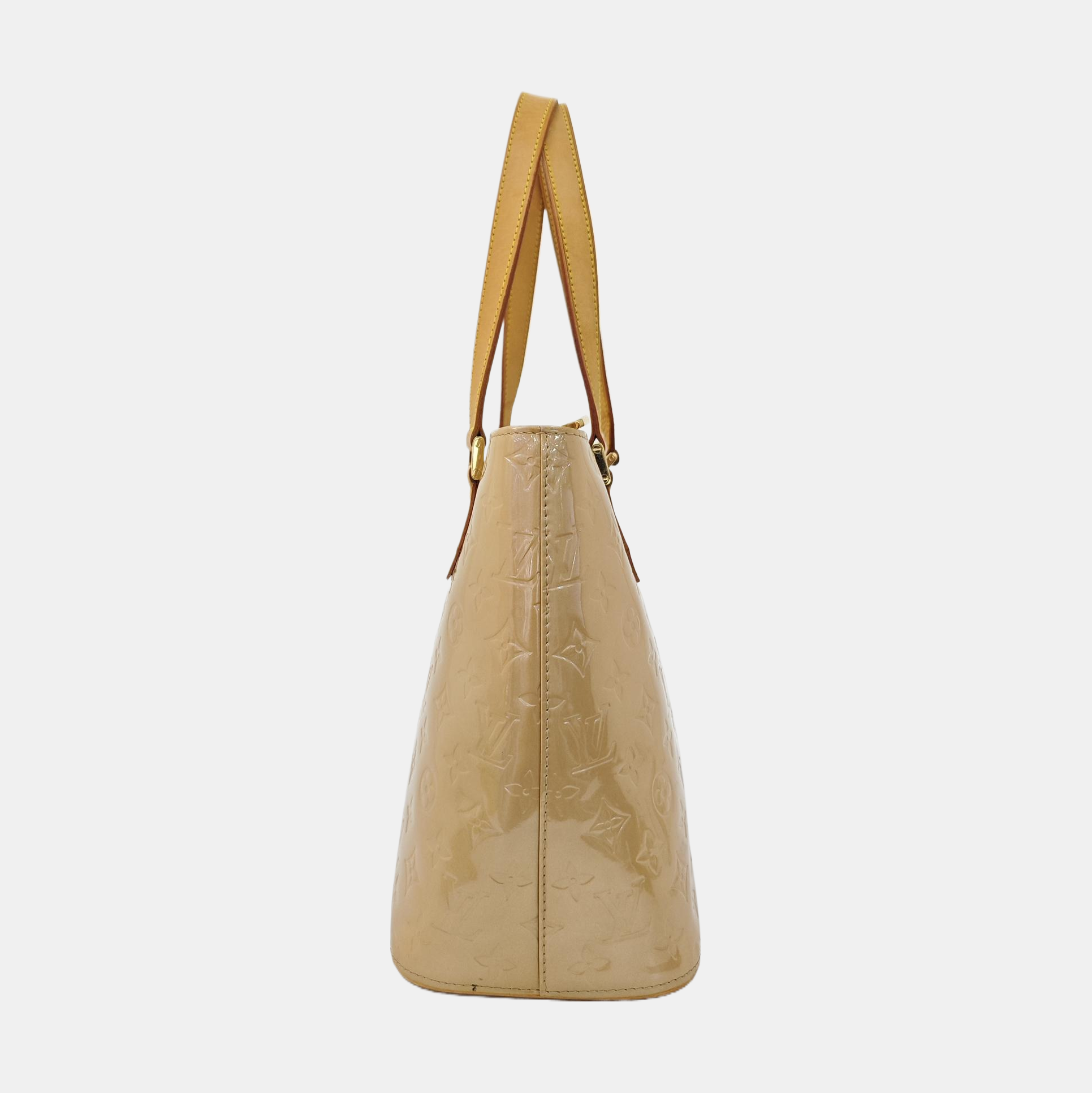 HOUSTON Monogram Patent Leather Beige