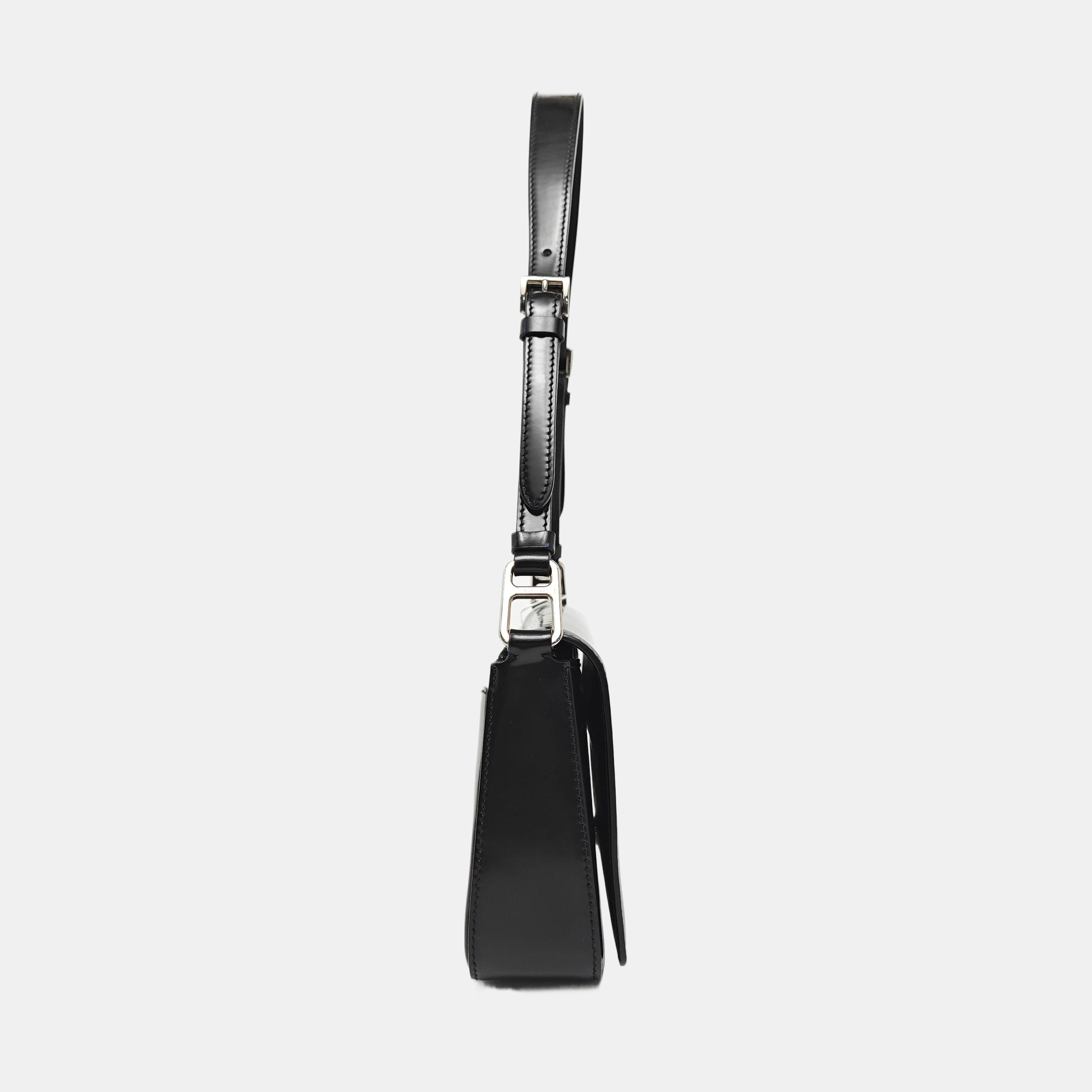 Calfskin Shoulder Bag Black