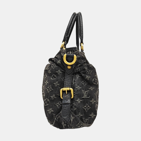 NEO CABBY Monogram Denim Black