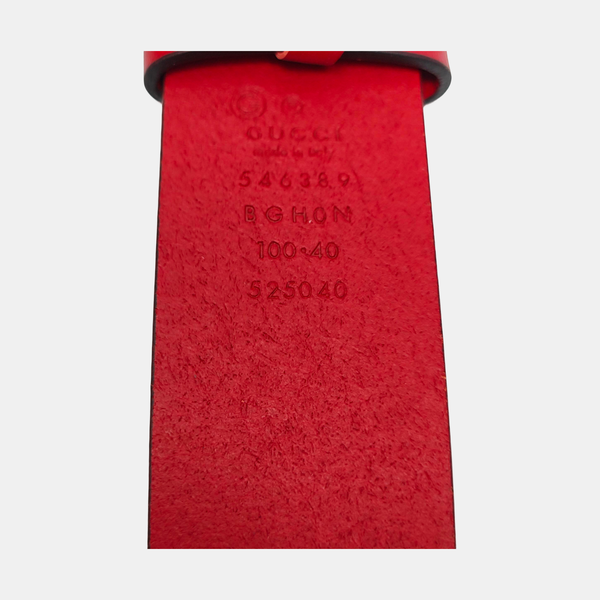 Leather Belt Red