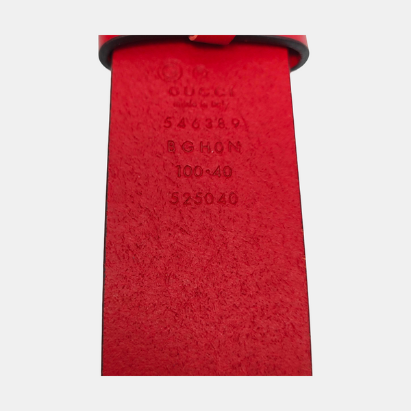 Leather Belt Red