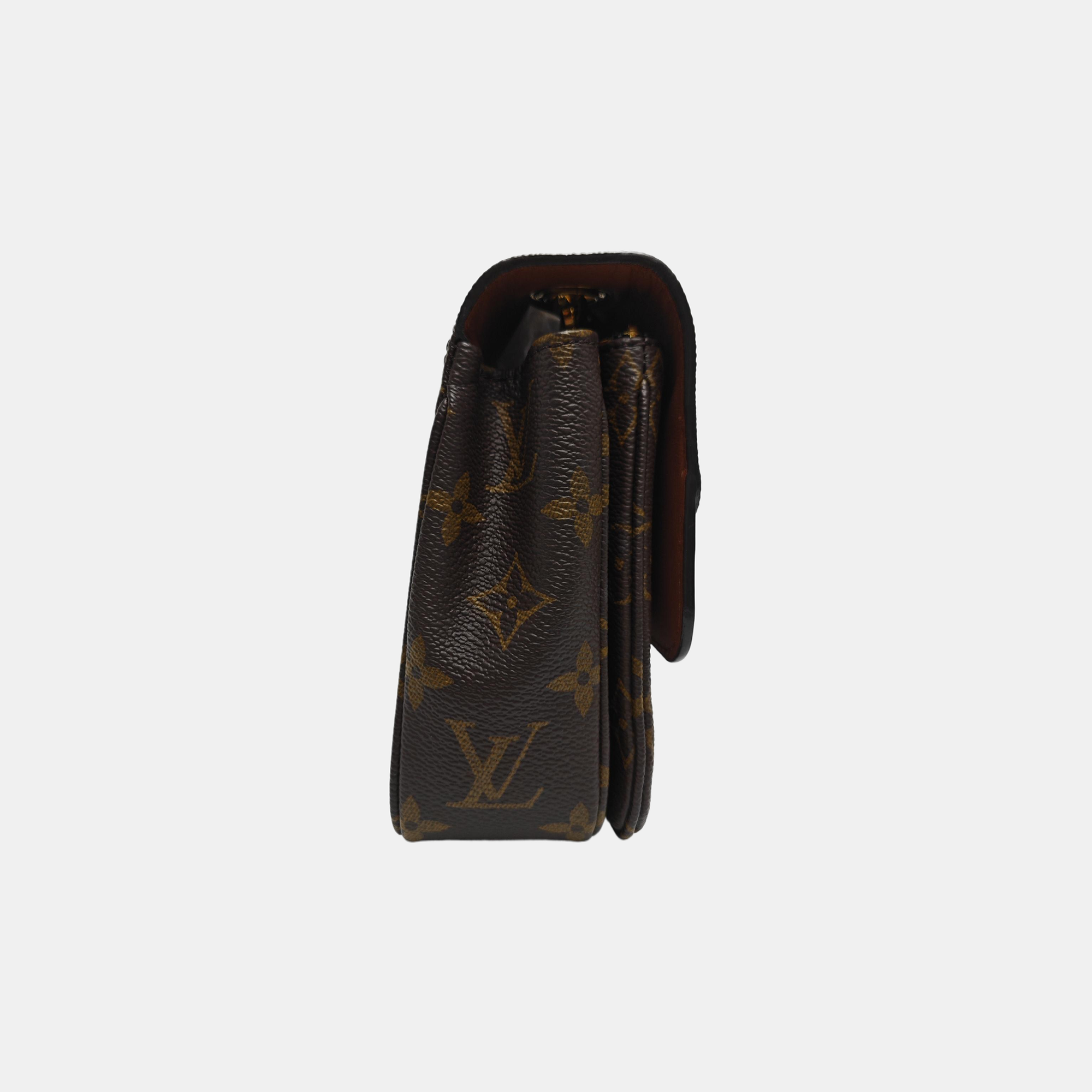 MARCEAU Monogram Coated Canvas Brown