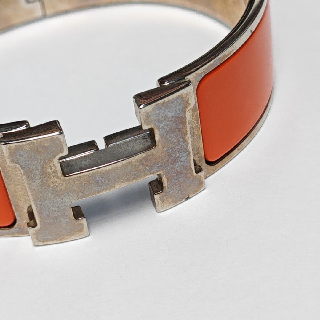 Clic Clac H Metal Silver Bangle