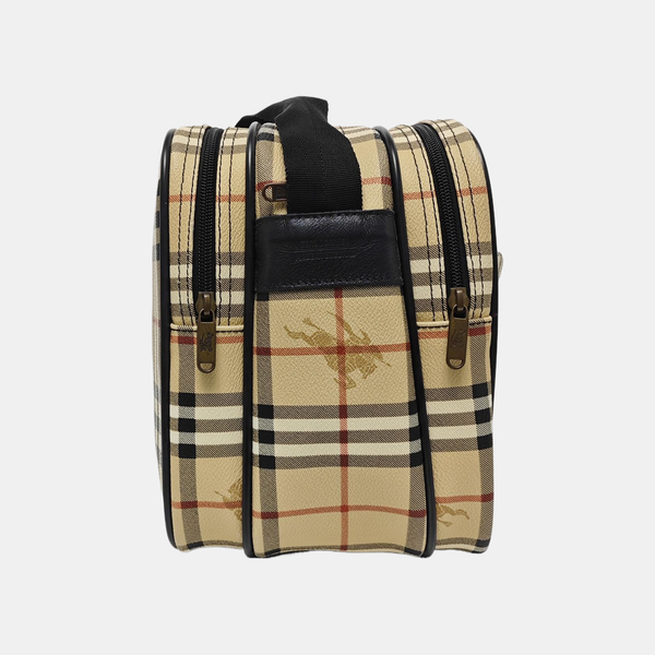 Coated Canvas Shoulder Bag Black