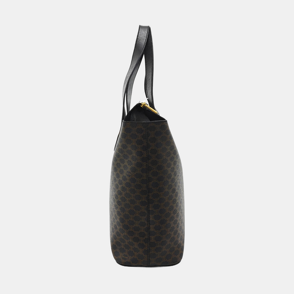 Coated Canvas Tote Bag Black