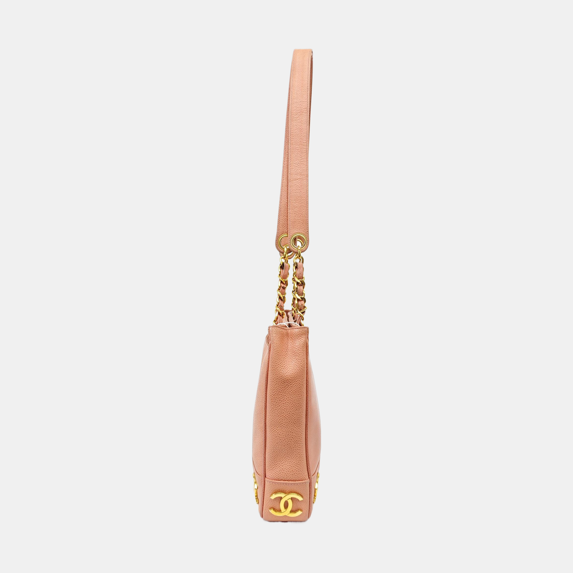Grained Calfskin Tote Bag Pink
