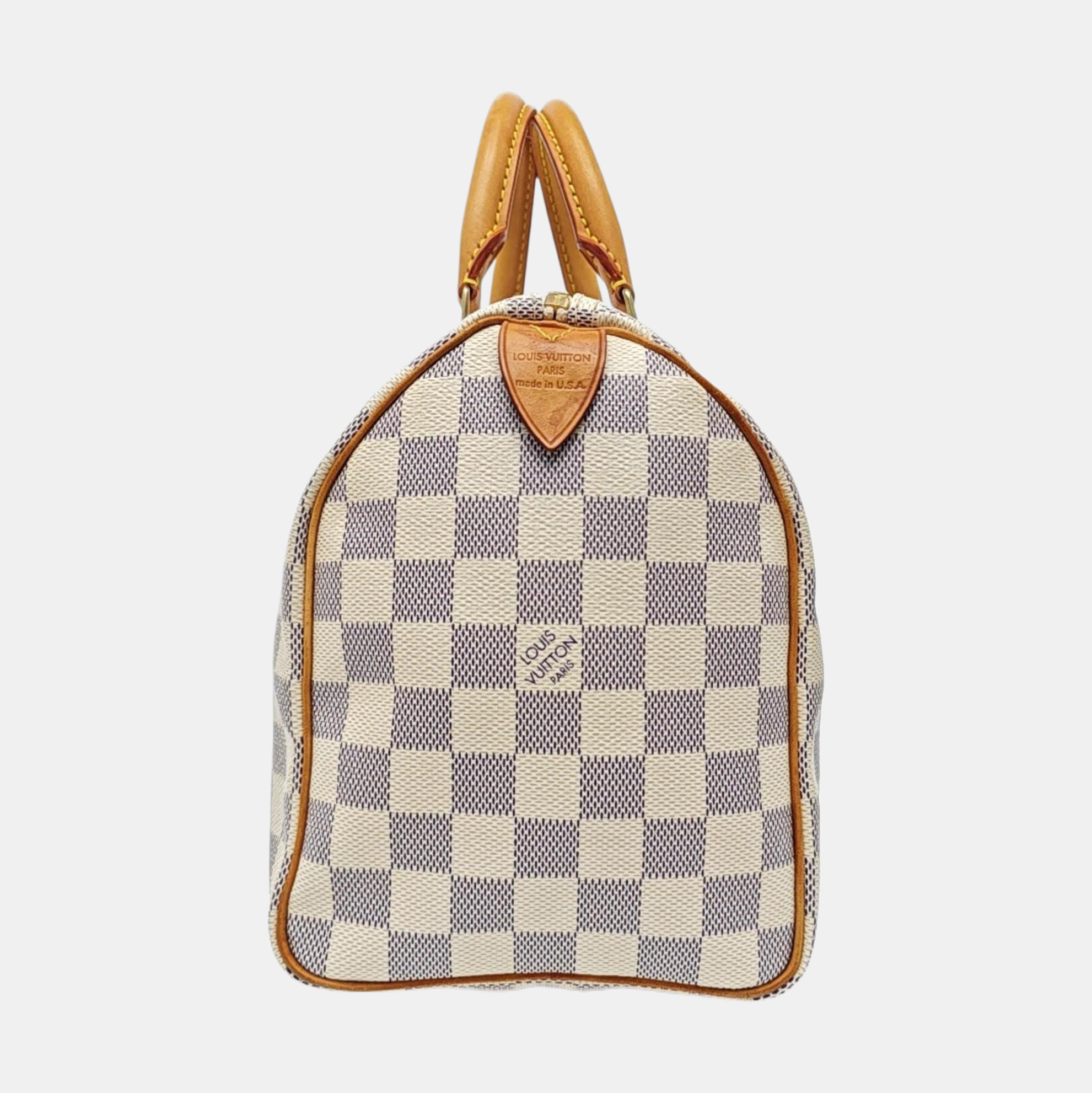 SPEEDY 25 Damier Azur Coated Canvas White