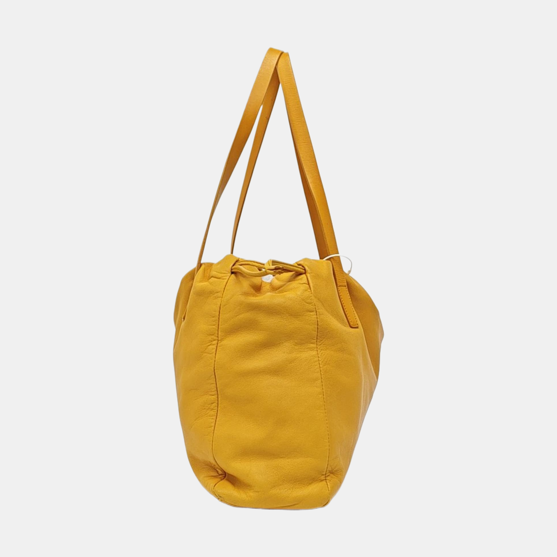 Calfskin Top Handle Bag Yellow