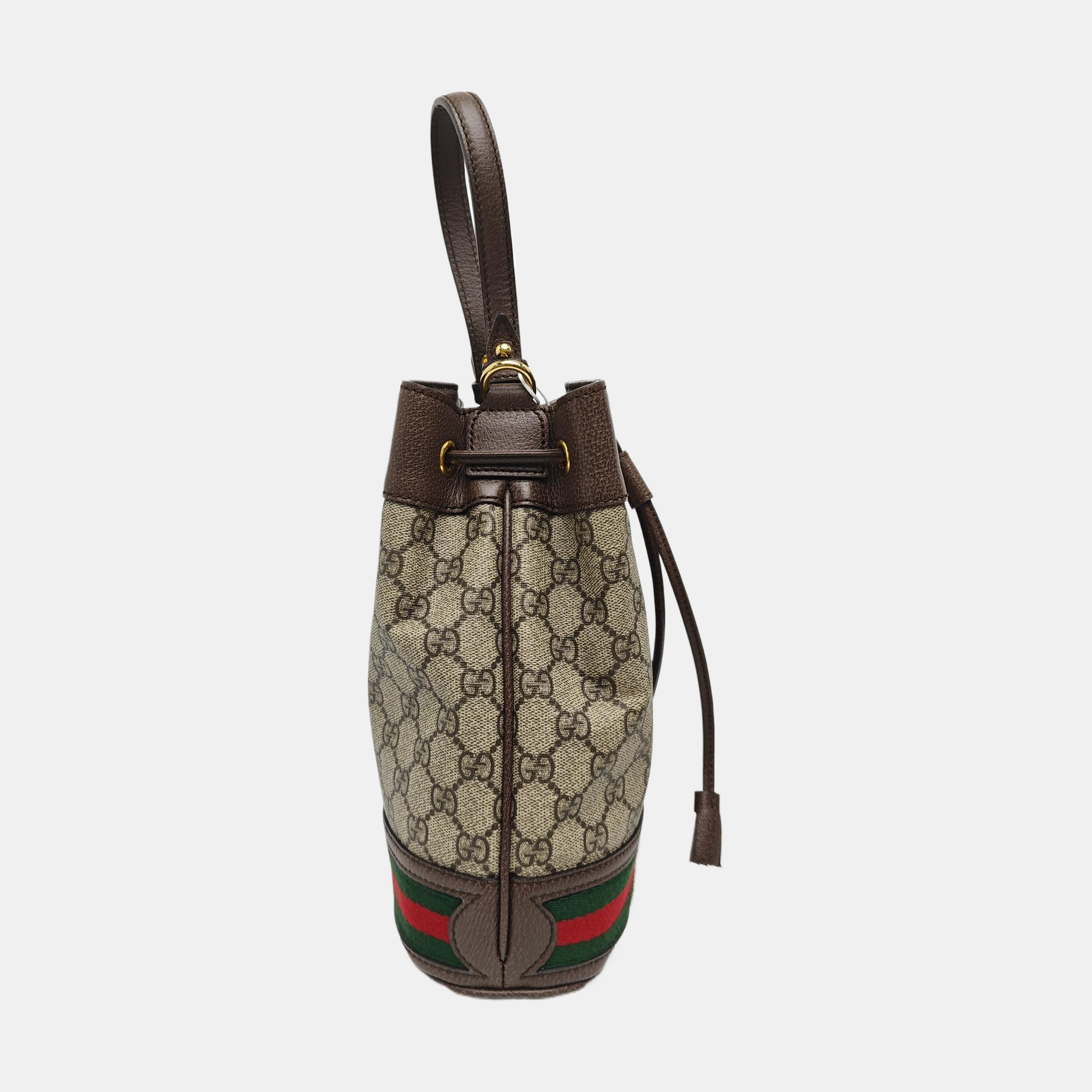 Ophidia Small Monogram Coated Canvas Beige