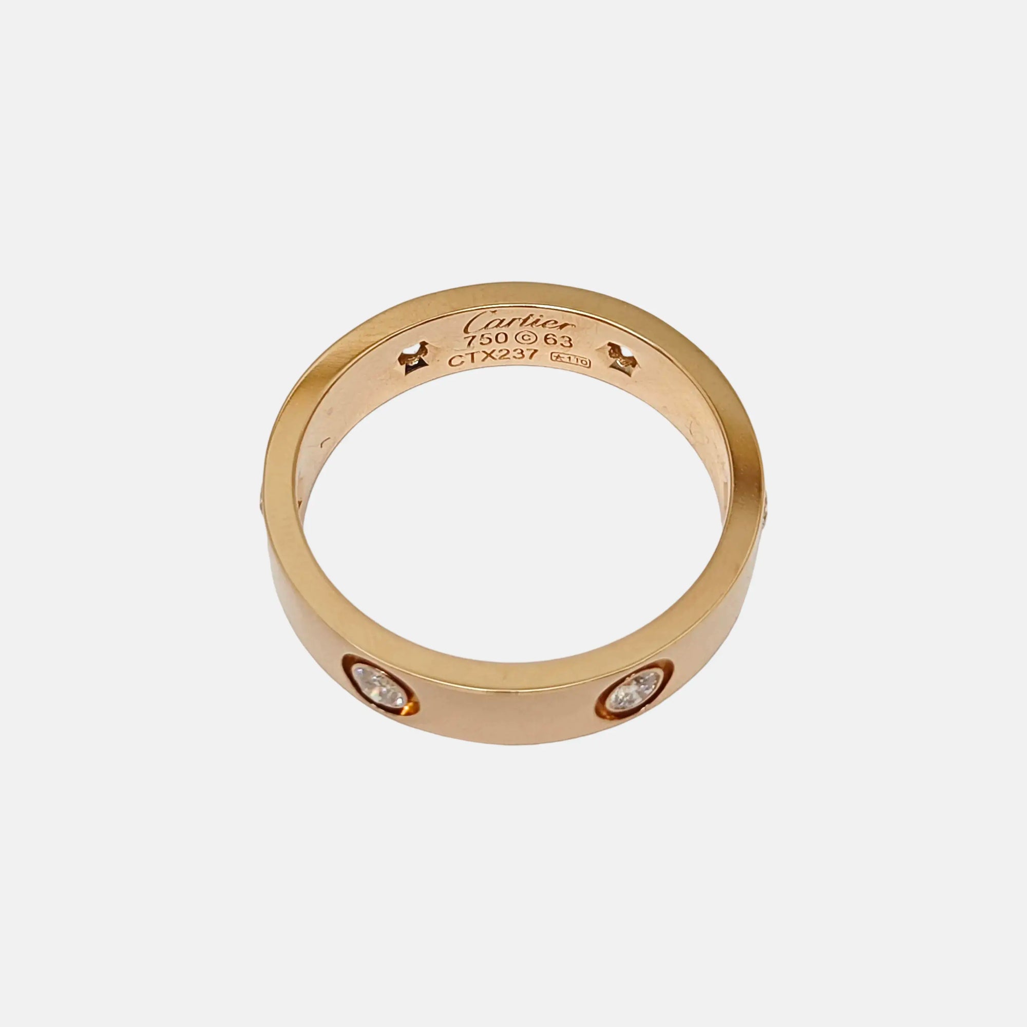 LOVE 18k Rose Gold Ring EU 63