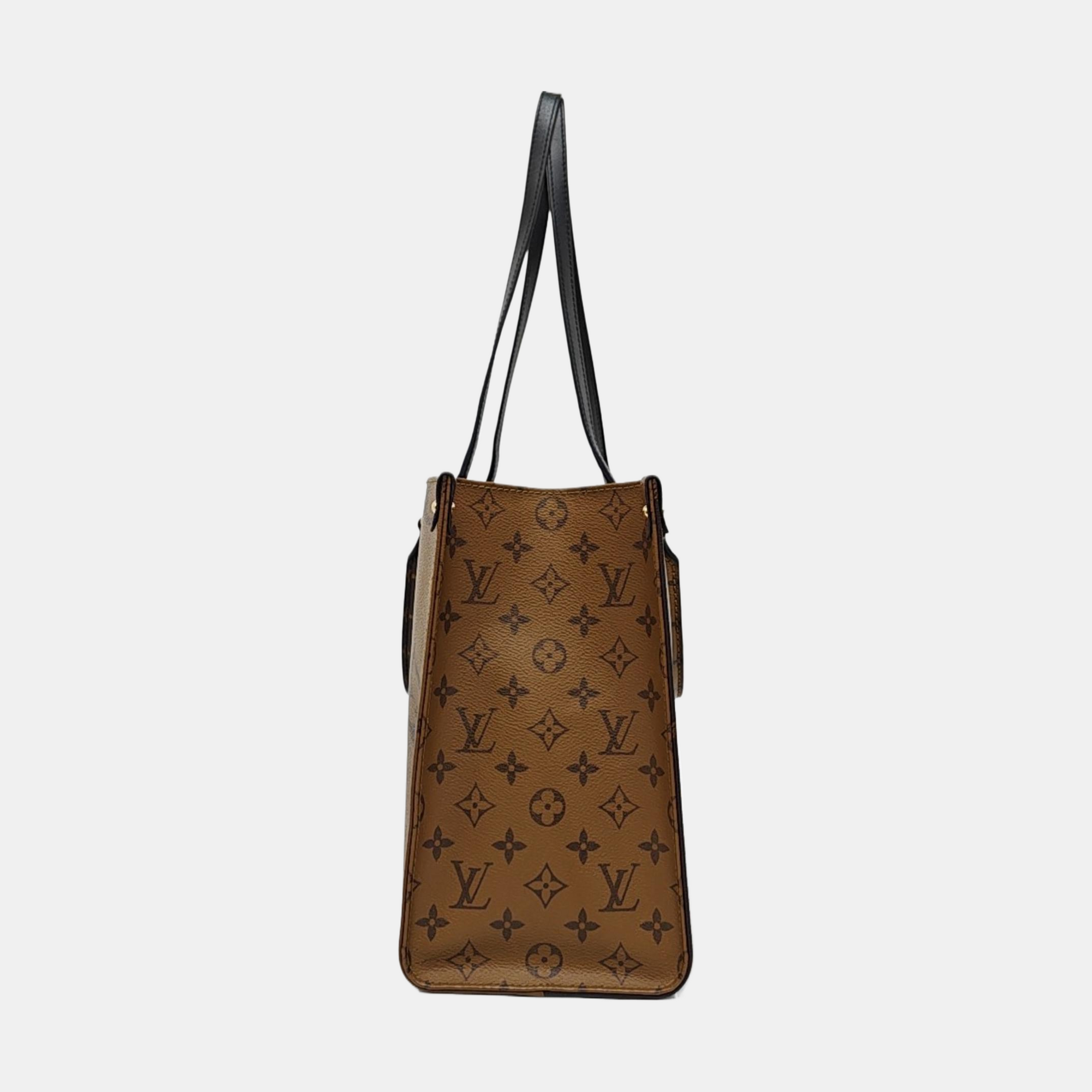 ONTHEGO MM Monogram Coated Canvas Brown
