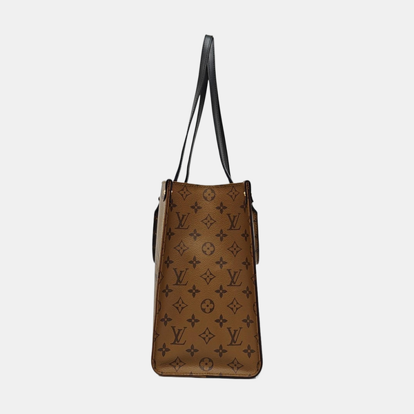ONTHEGO MM Monogram Coated Canvas Brown