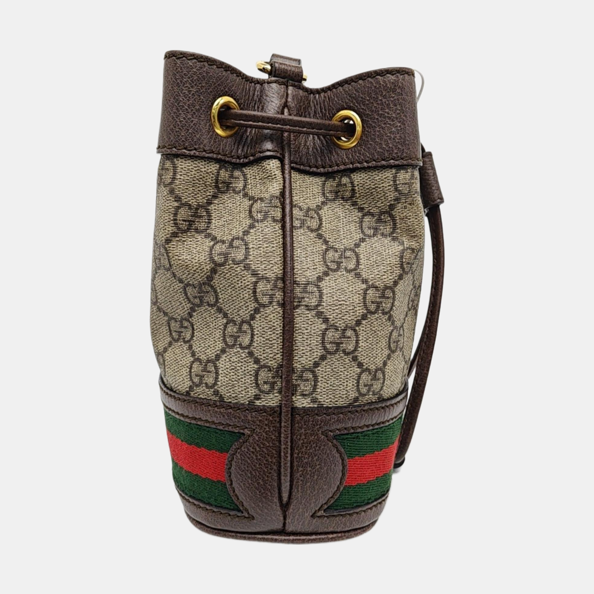 Ophidia Mini Monogram Coated Canvas Beige