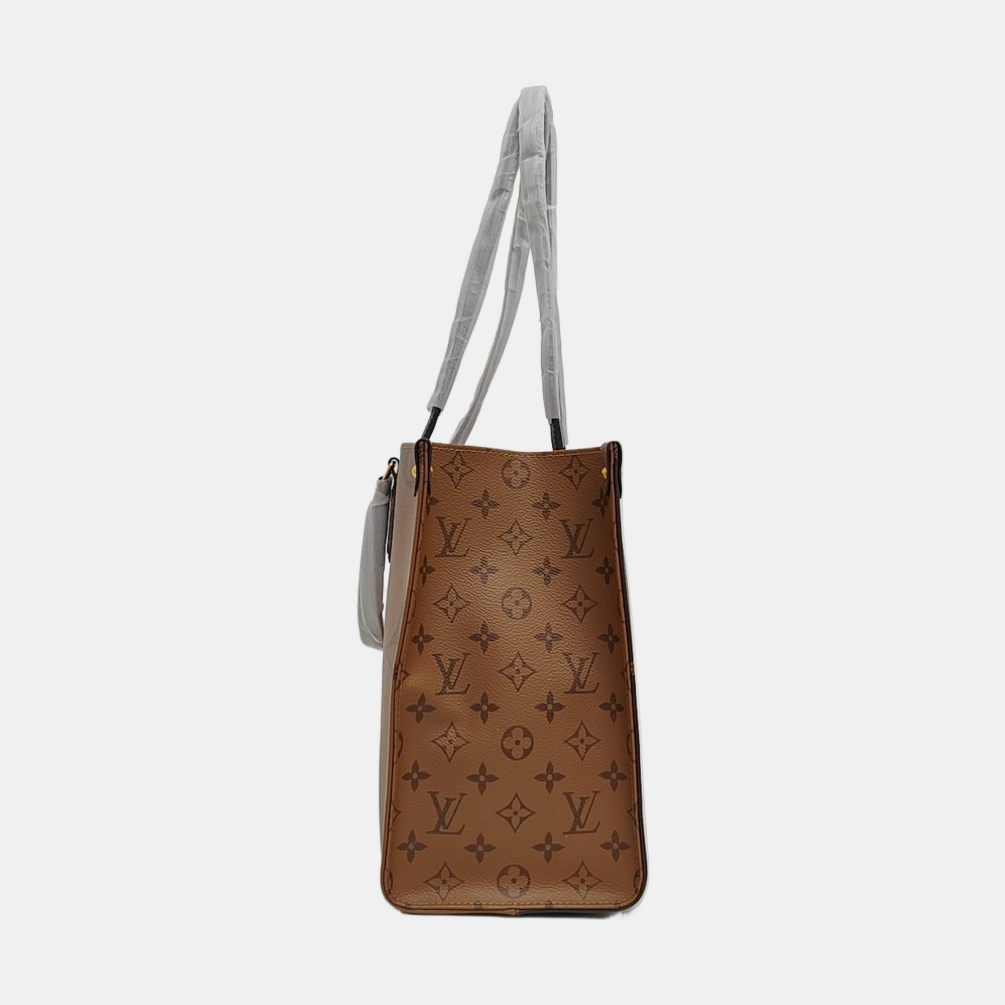 ONTHEGO MM Monogram Coated Canvas Brown