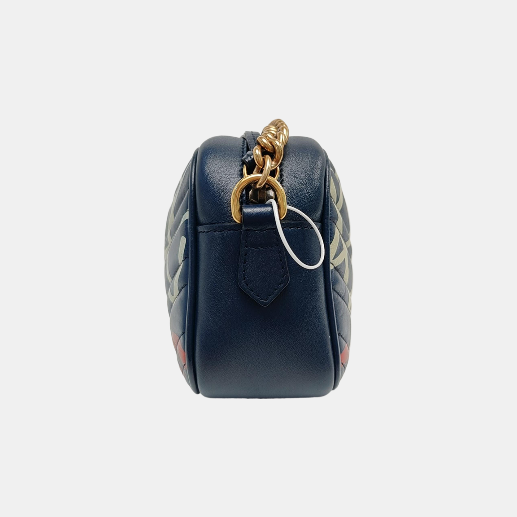 Authenticated pre-owned  GG Marmont Small Quilted Calfskin Blue - Shoulder Bag at Looply