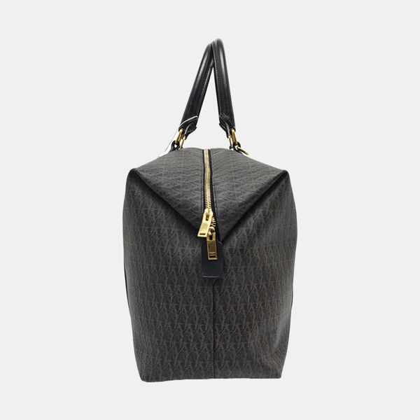 Coated Canvas Shoulder Bag Black