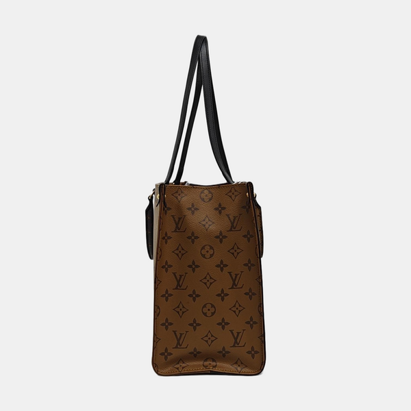 ONTHEGO MM Monogram Coated Canvas Brown