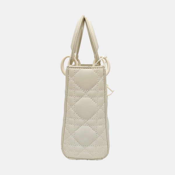 Lady Dior Mini Cannage Lambskin White