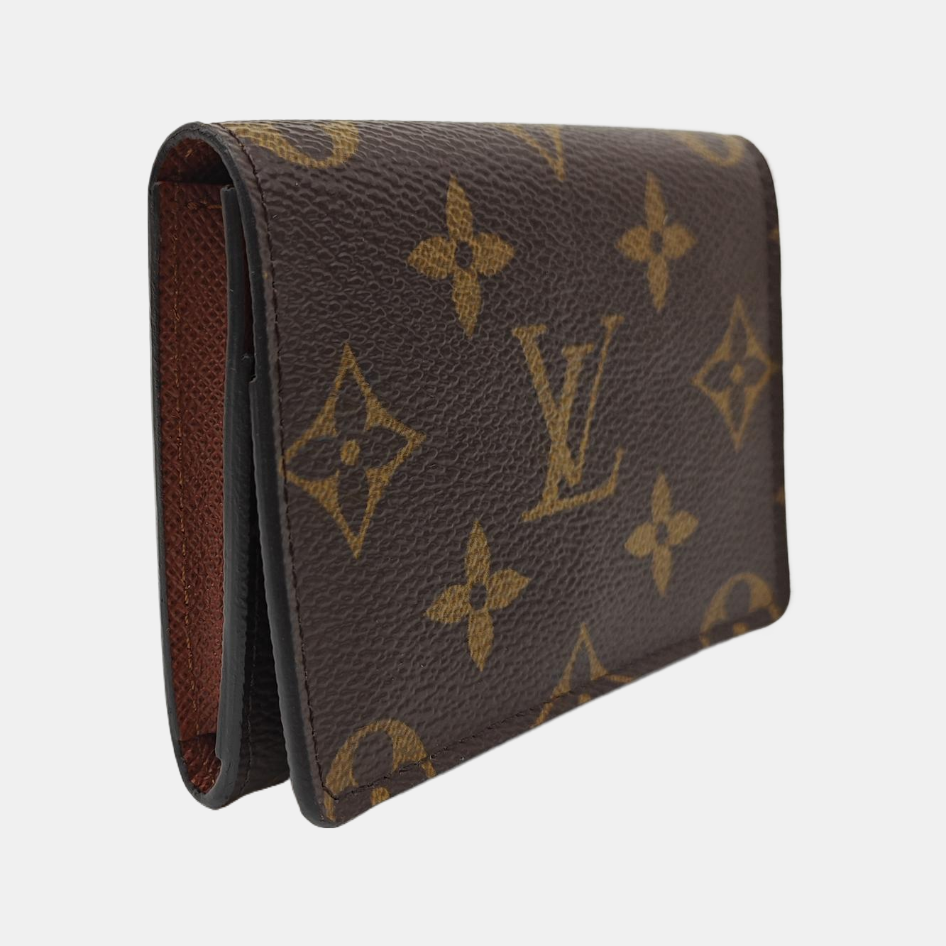 ENVELOPPE Monogram Coated Canvas Brown Card Holder