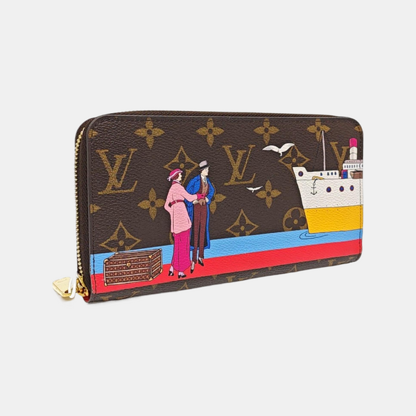 ZIPPY Monogram Coated Canvas Brown Wallet