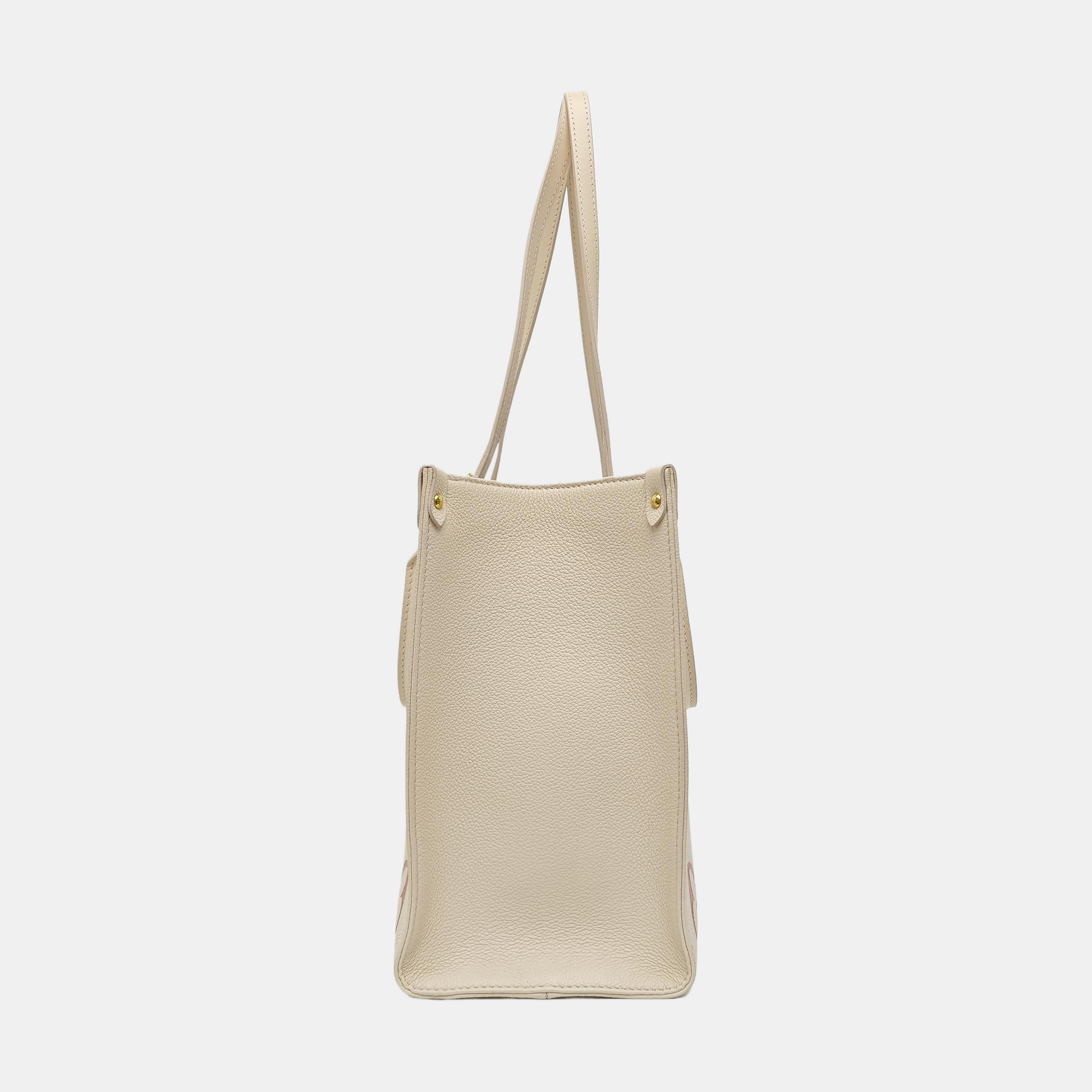 ONTHEGO MM Monogram Calfskin Beige