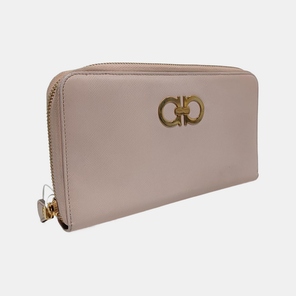 Authenticated pre-owned  Gancini Calfskin Pink Wallet - Wallet at Looply
