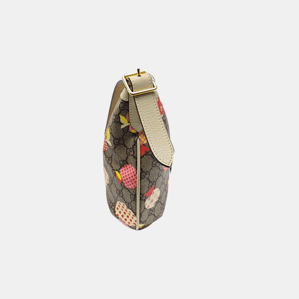Ophidia Small Monogram Coated Canvas Beige