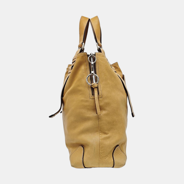 Lambskin Tote Bag Brown