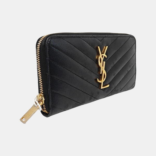 MONOGRAM Chevron Calfskin Black