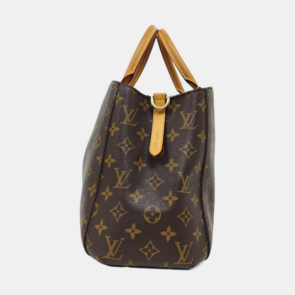 MONTAIGNE MM Monogram Coated Canvas Brown