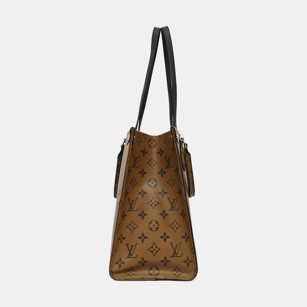 ONTHEGO MM Monogram Coated Canvas Brown