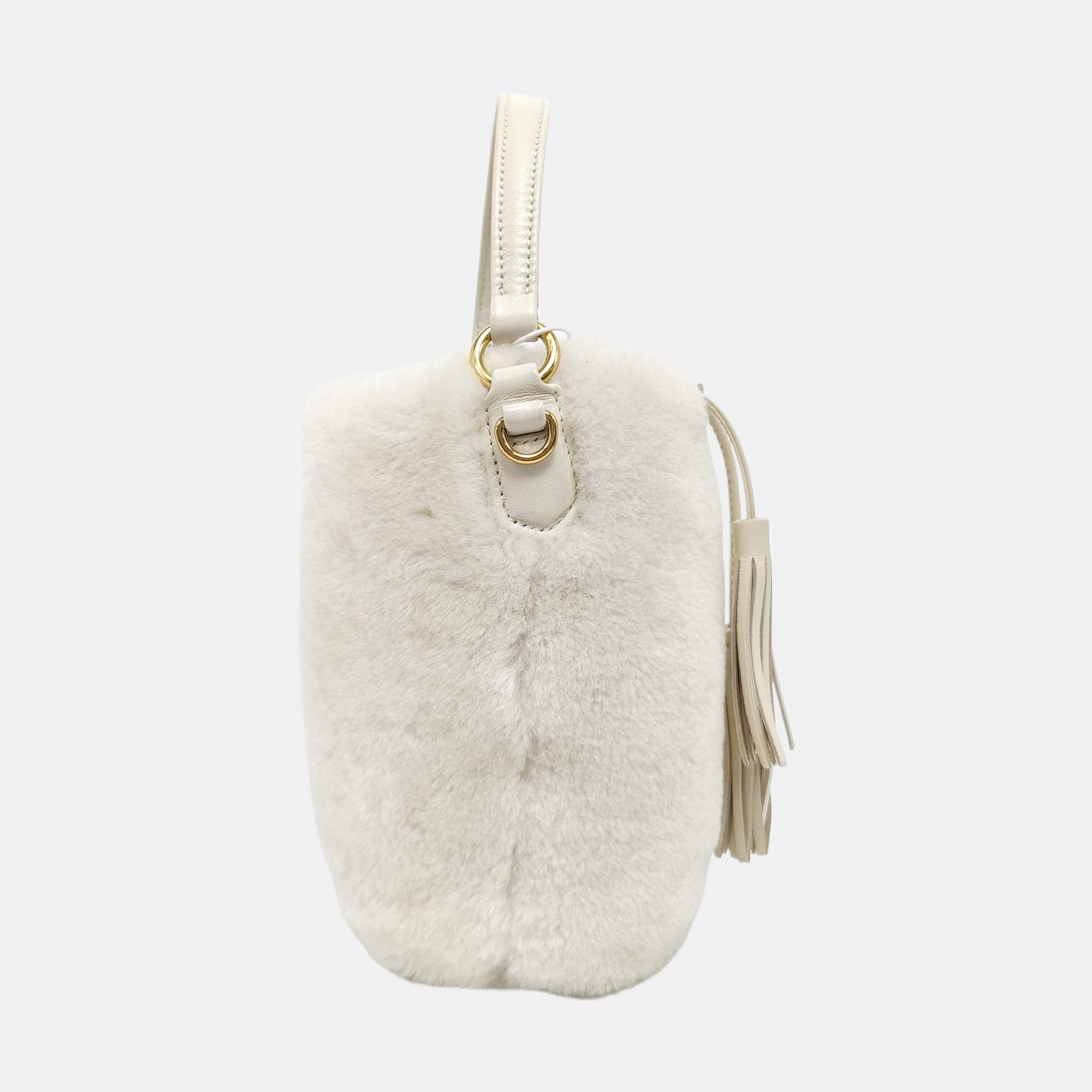 Fabric Shoulder Bag White