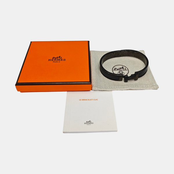 Clic Hh Metal Black Bangle