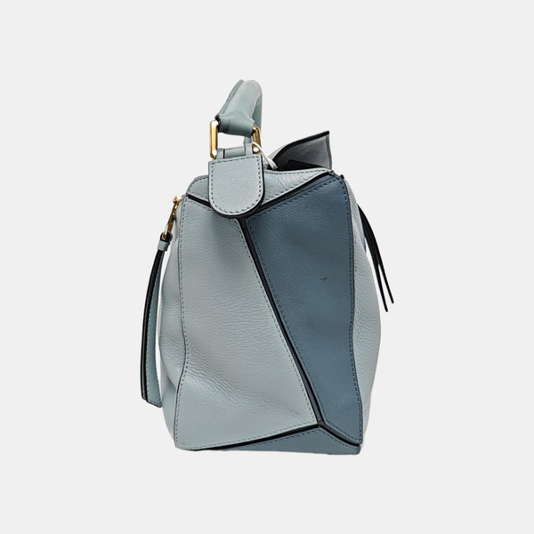 Puzzle Medium Calfskin Blue