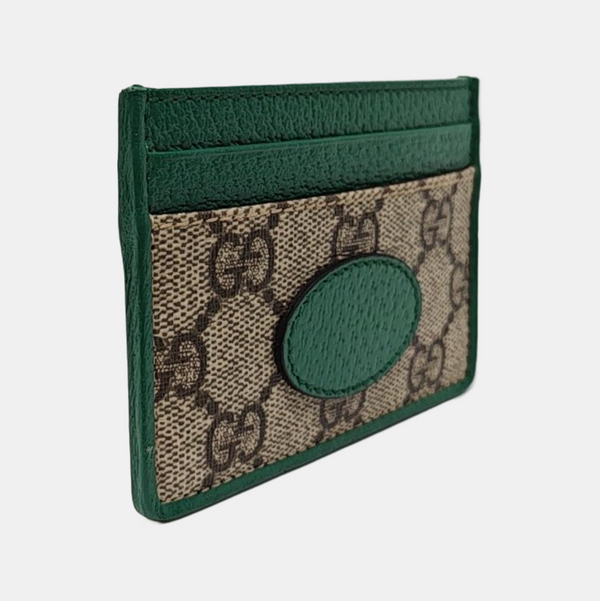 Retro Monogram Coated Canvas Green Card Holder