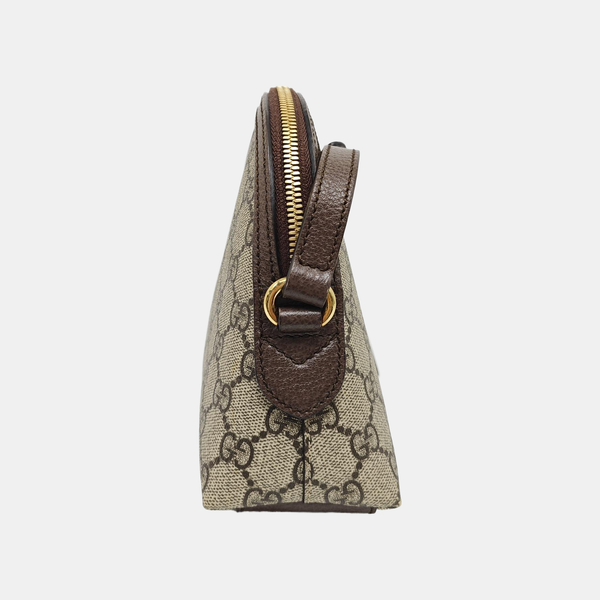 Ophidia Small Monogram Coated Canvas Beige