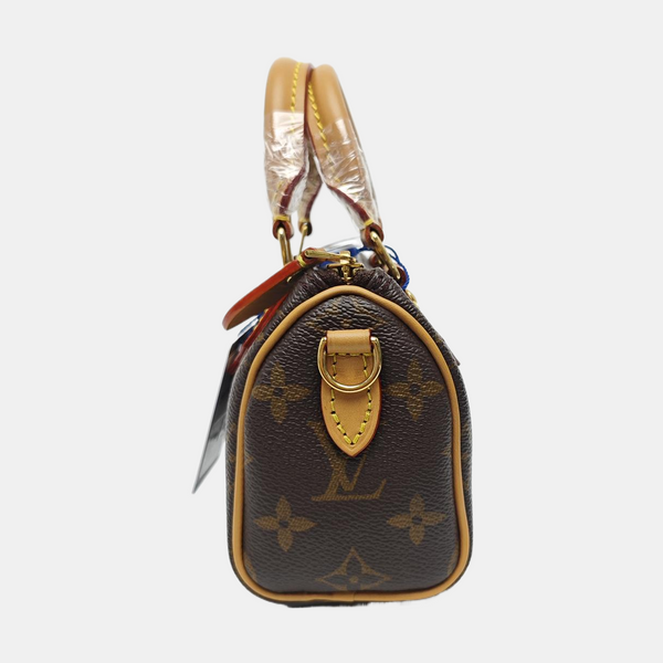 SPEEDY Nano Monogram Coated Canvas Brown