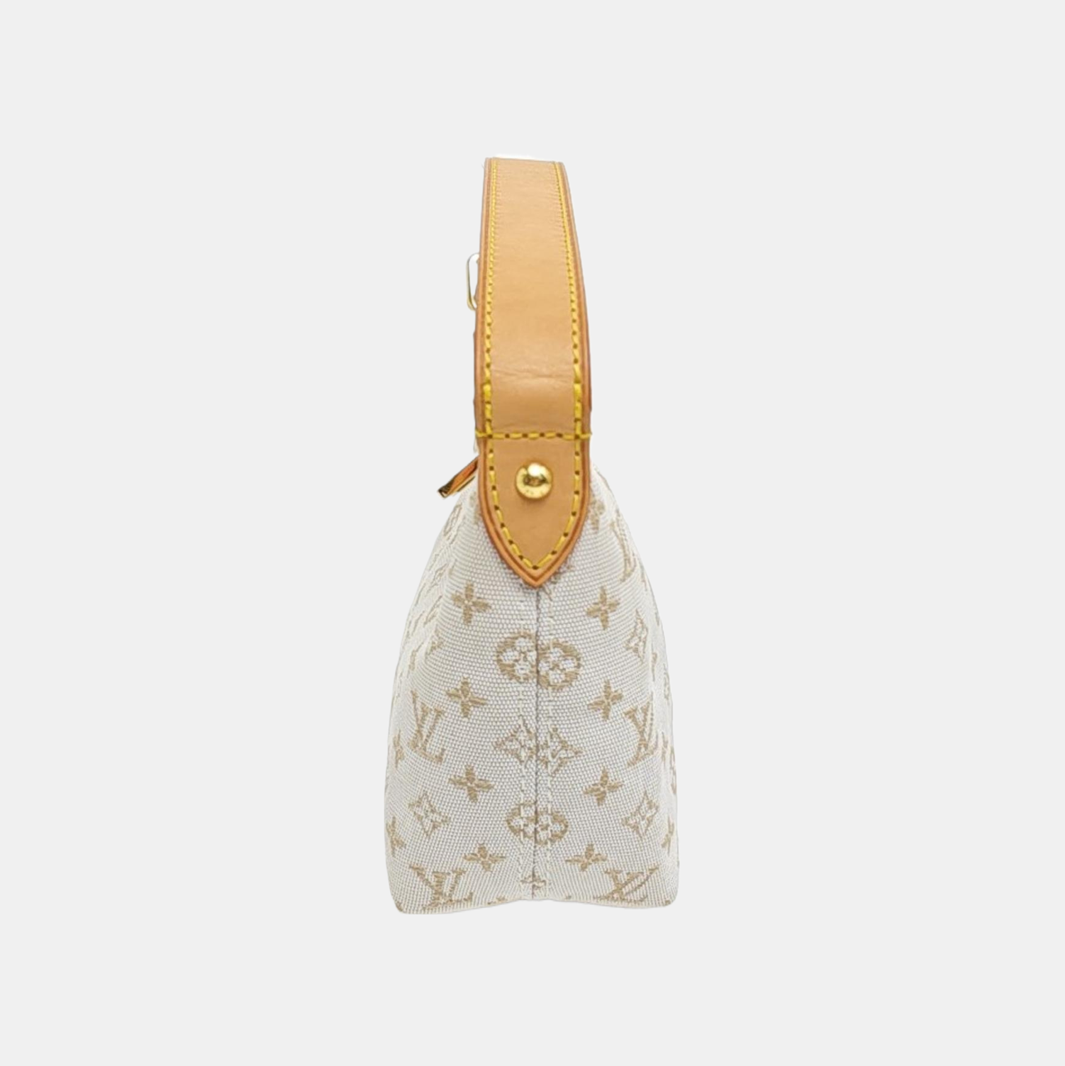 Monogram Fabric Top Handle Bag White