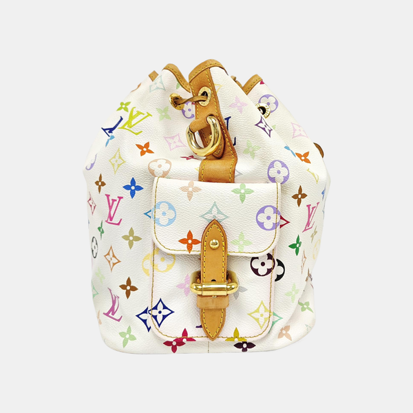 LV × TM NÉONOÉ MM Monogram Coated Canvas White