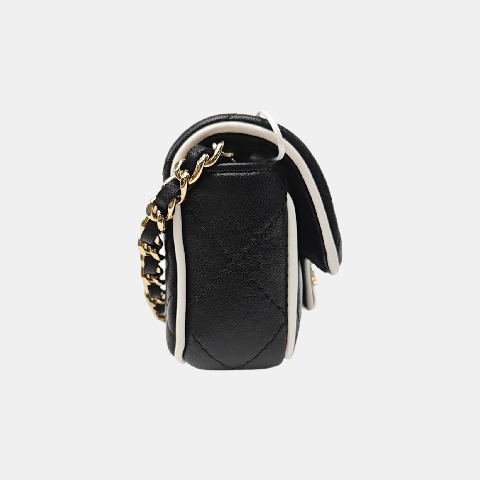 Quilted Lambskin Shoulder Bag Black