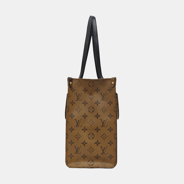ONTHEGO MM Monogram Coated Canvas Brown